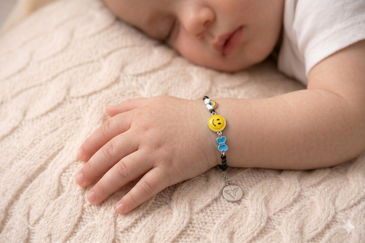 Kids Smiley Rainbow Nazariya Bracelet – 925 Silver