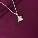 Men's 925 Silver Hanuman Ji Pendant Chain Necklace | Zaviraa
