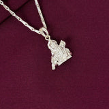 Men's 925 Silver Hanuman Ji Pendant Chain Necklace | Zaviraa