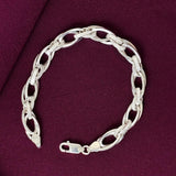 Gents Silver Braided bracelet Zaviraa 1