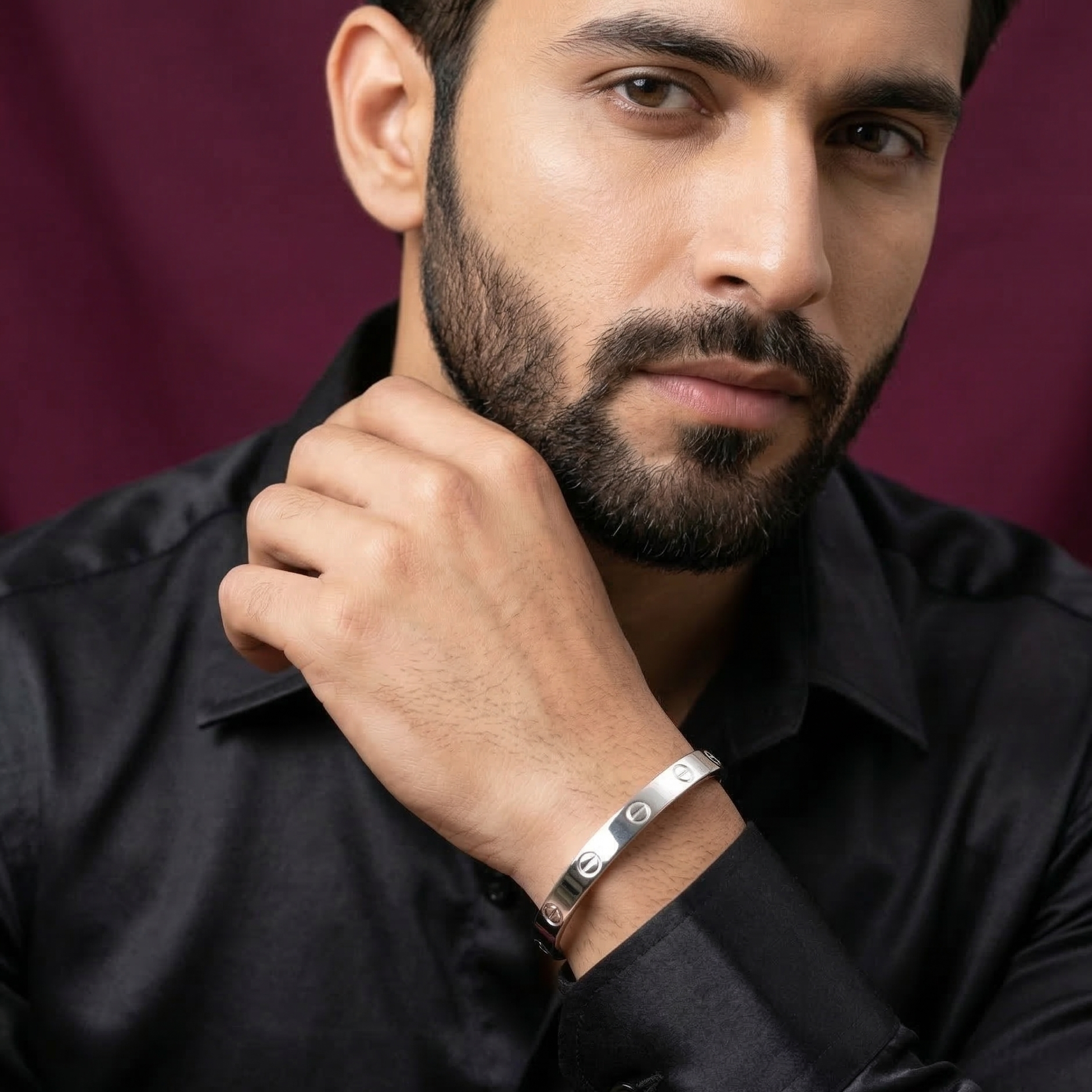 Gents Silver Cartier Kada Zaviraa 1