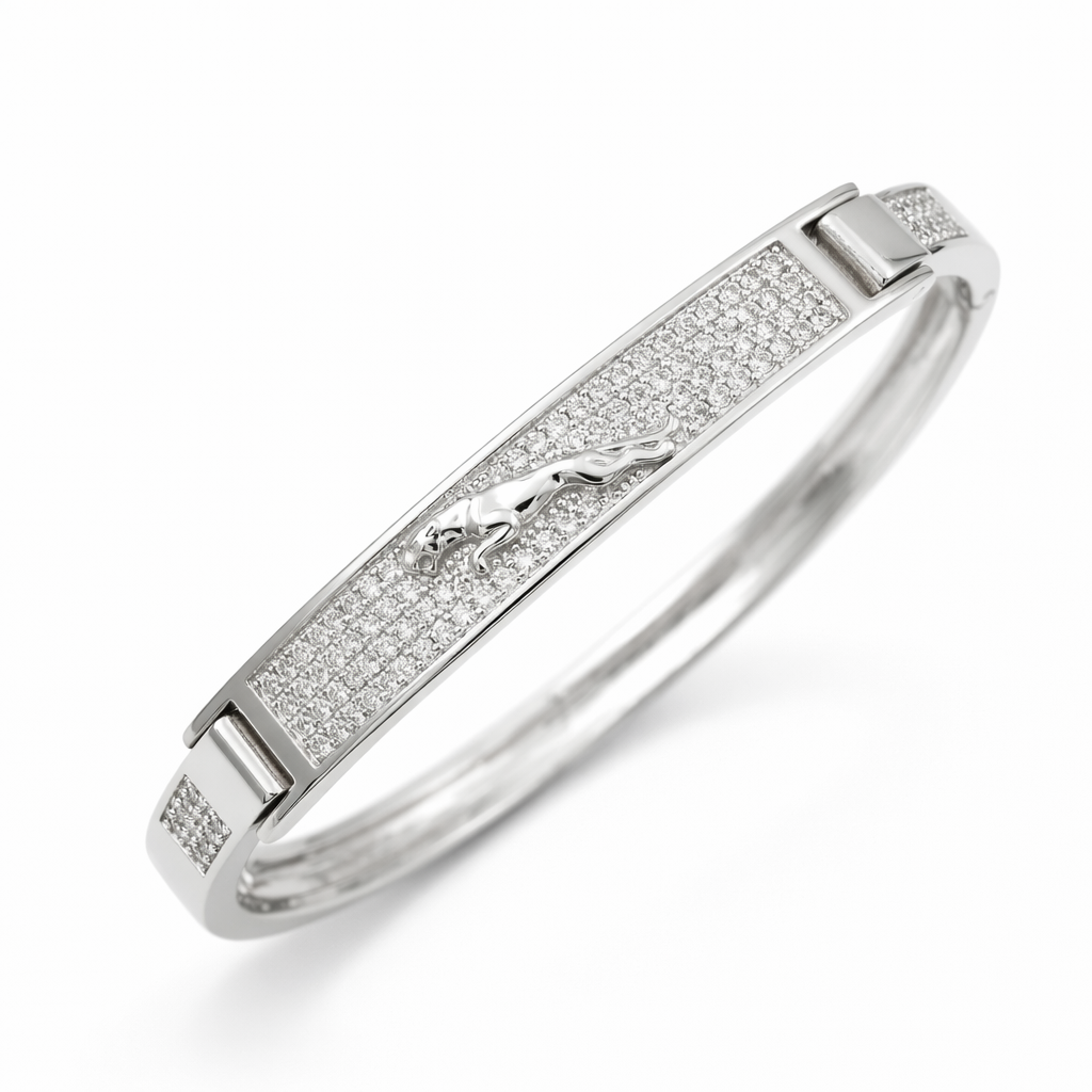 Gents Silver Jaguar logo Kada Zaviraa 1