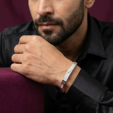 Gents Silver Jaguar logo Kada Zaviraa 2