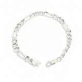 Gents Silver Oval Shape Link Bracelet Zaviraa 1