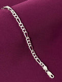 Gents Silver Oval Shape Link Bracelet Zaviraa 4