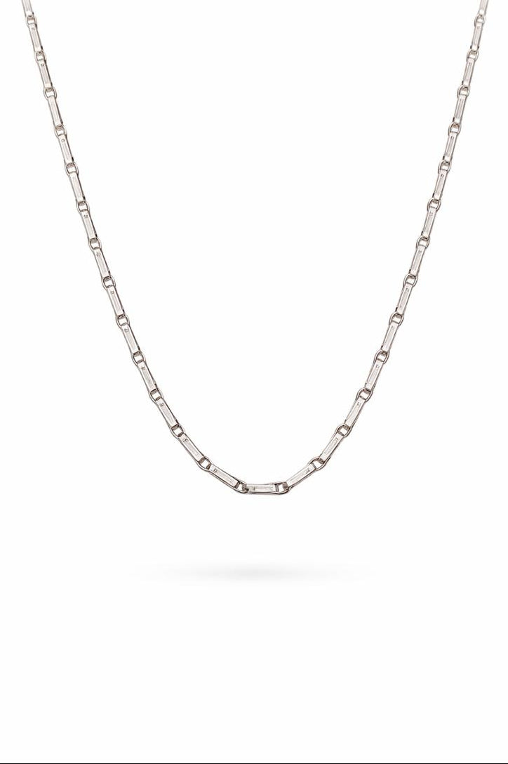 Men's 925 Silver Pipe Link Chain Necklace | Zaviraa