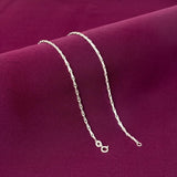 Men's 925 Silver Pipe Link Chain Necklace | Zaviraa
