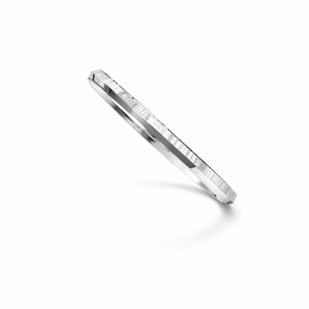 Men's 925 Silver Minimal Flat Kada | Mirror Finish | Zaviraa