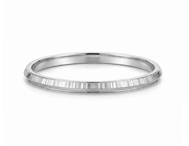 Men's 925 Silver Minimal Flat Kada | Mirror Finish | Zaviraa