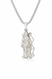Men's 925 Silver Shree Ram Pendant Chain Necklace | Zaviraa