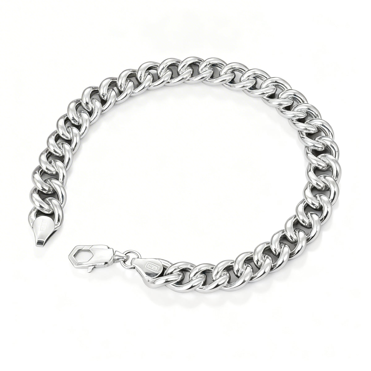 Gents Silver curb Bracelet Zaviraa 1