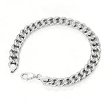 Gents Silver curb Bracelet Zaviraa 1