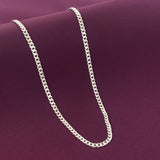 Gents Silver curb classic chain Zaviraa 1