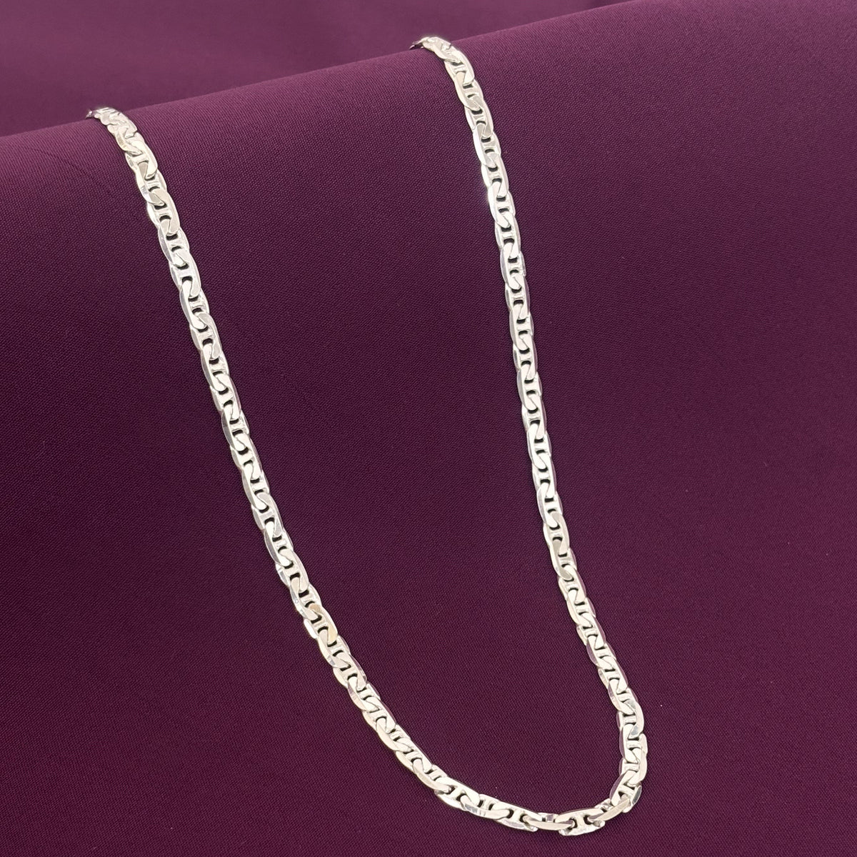 Gents Silver curb link chain Zaviraa 1