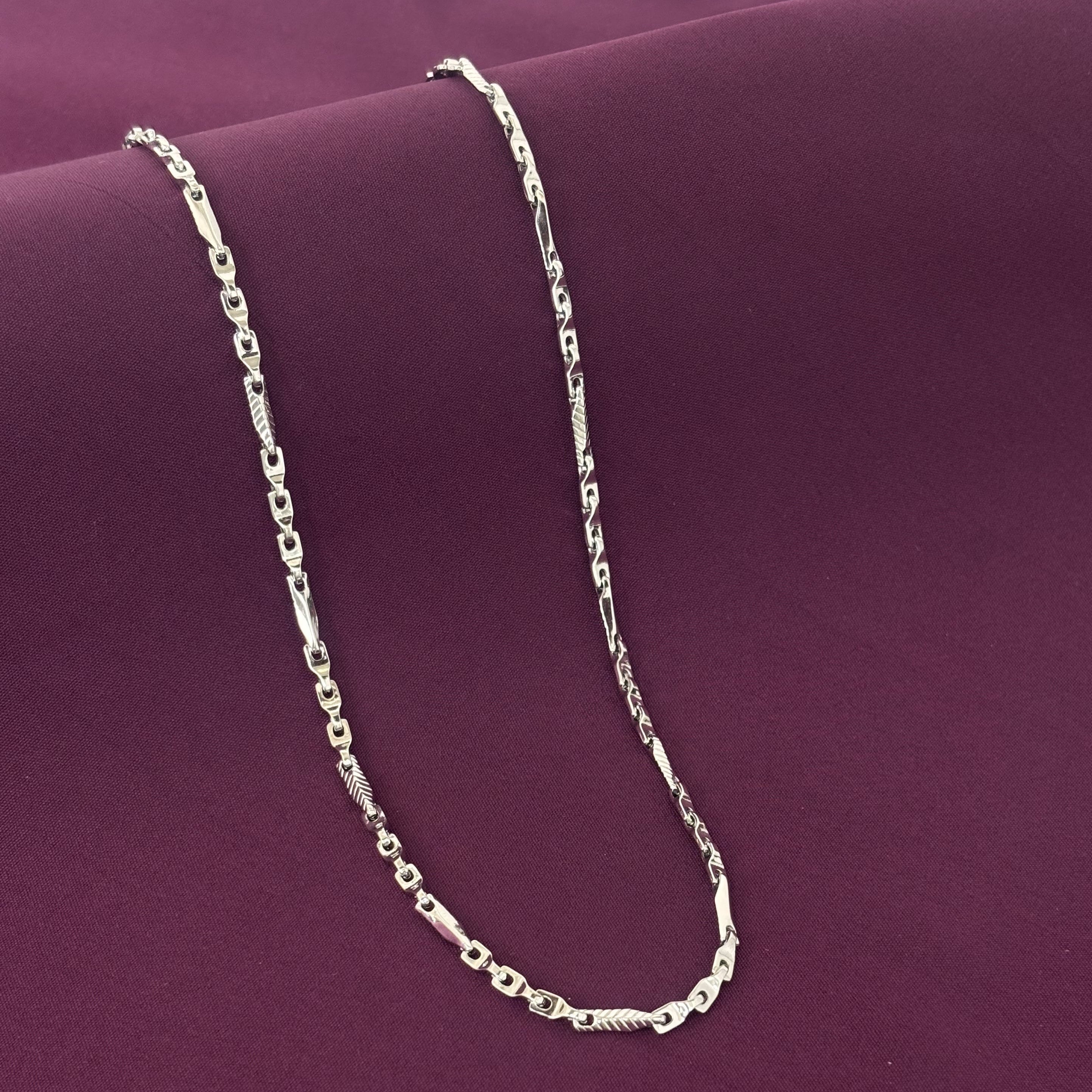 Gents Silver designer chain Zaviraa 1