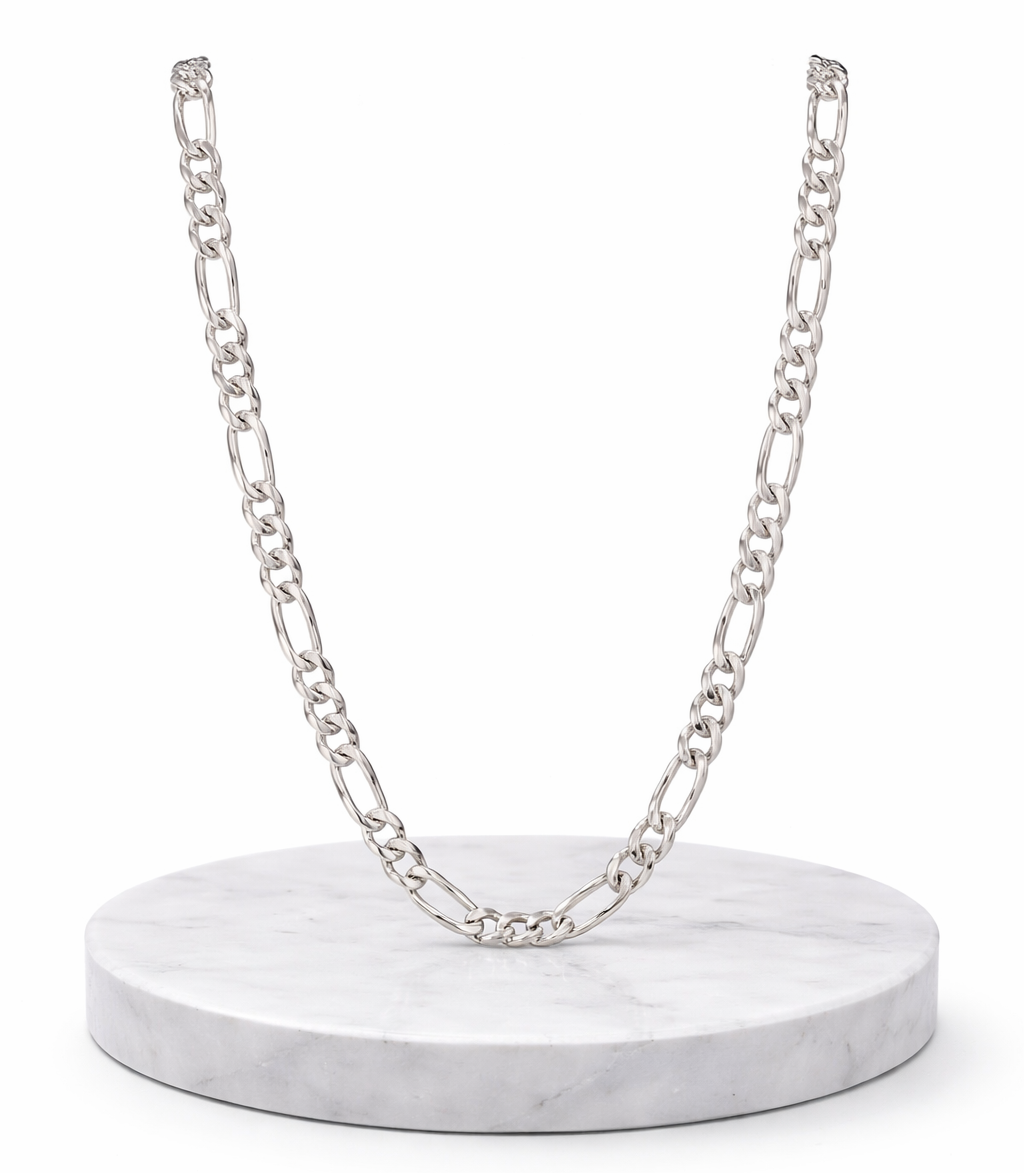 Gents Silver figaro classic chain Zaviraa 1