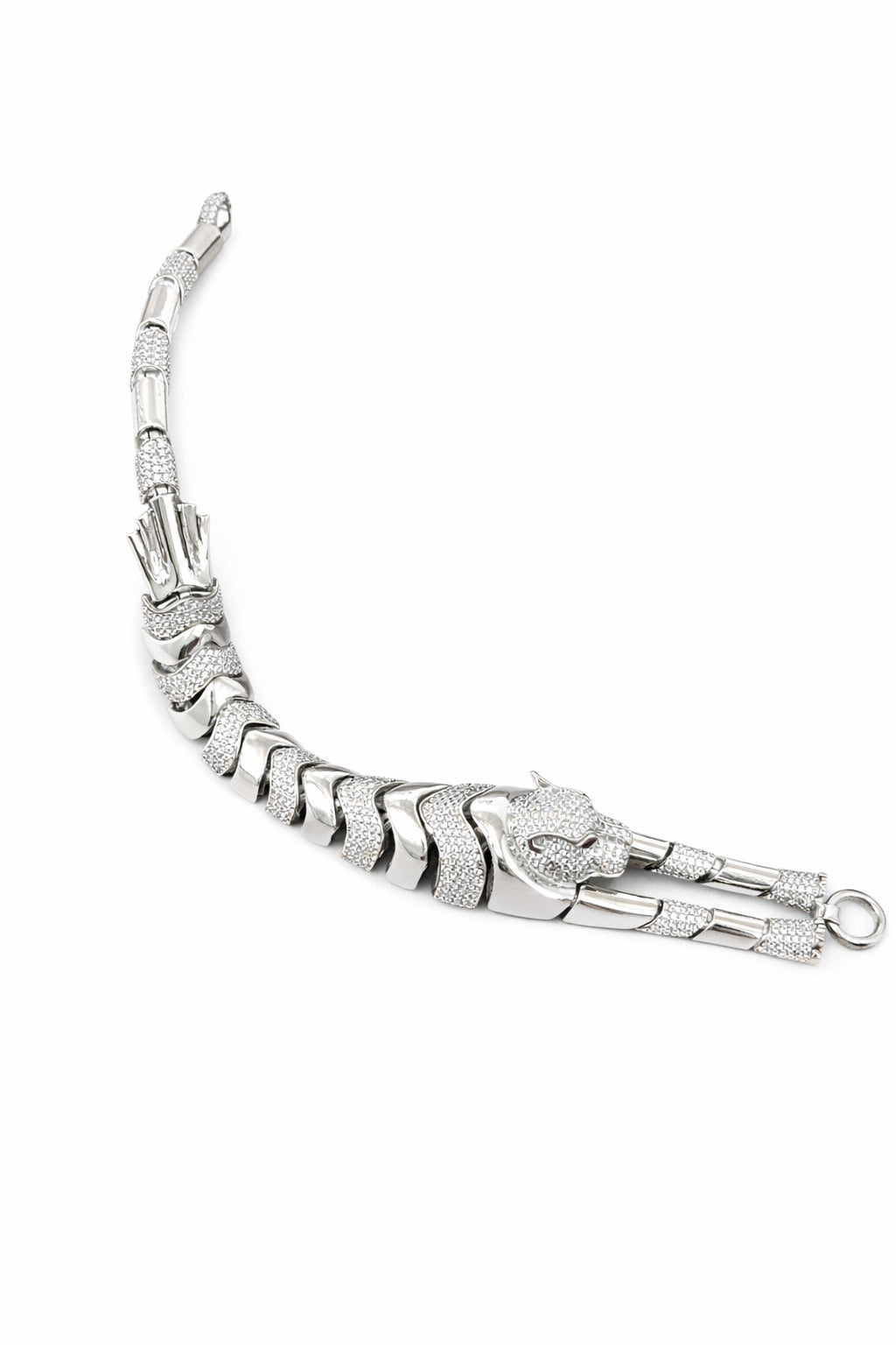 Gents Silver jaguar Bracelet Zaviraa 1
