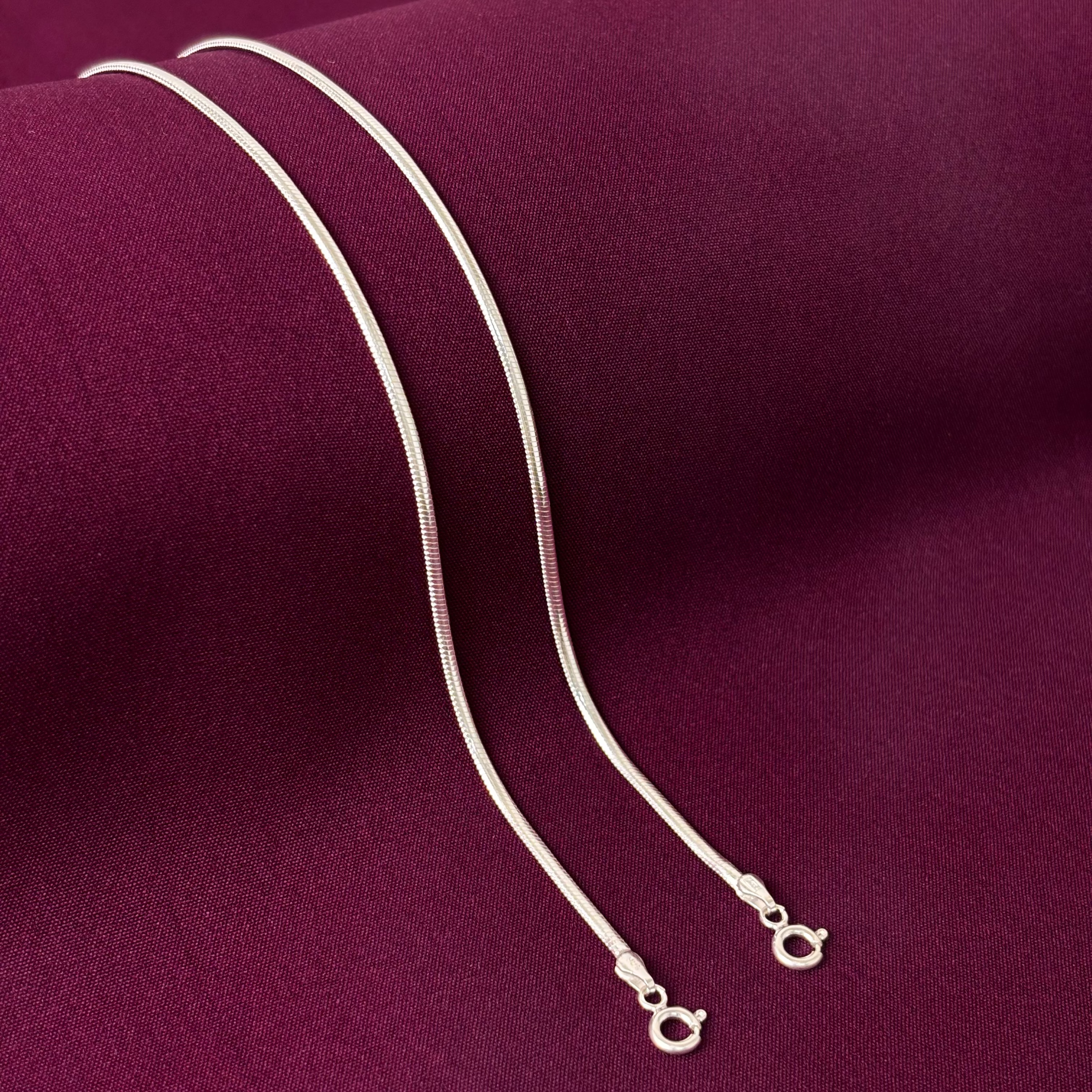 Plain Snake Chain 925 Silver Anklet | Minimal Classic Payal for Women
