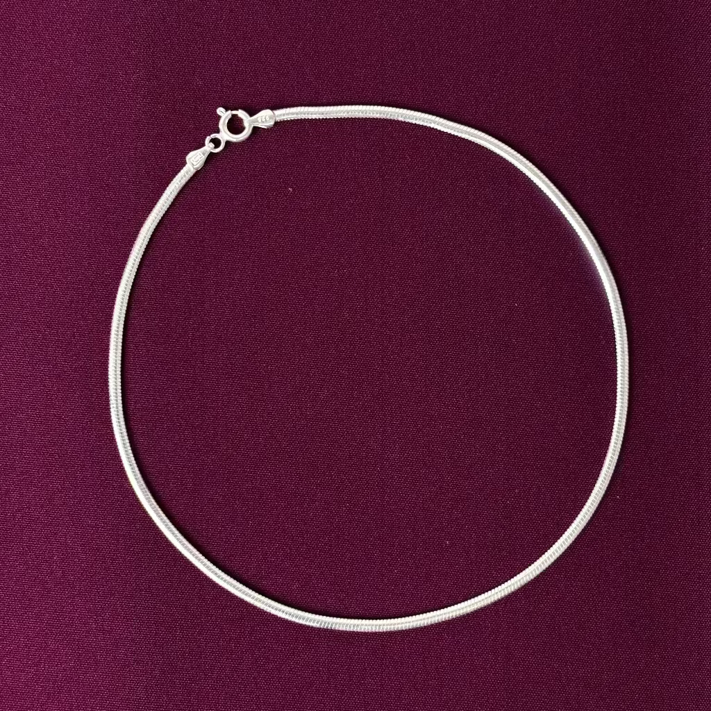 Plain Snake Chain 925 Silver Anklet | Minimal Classic Payal for Women