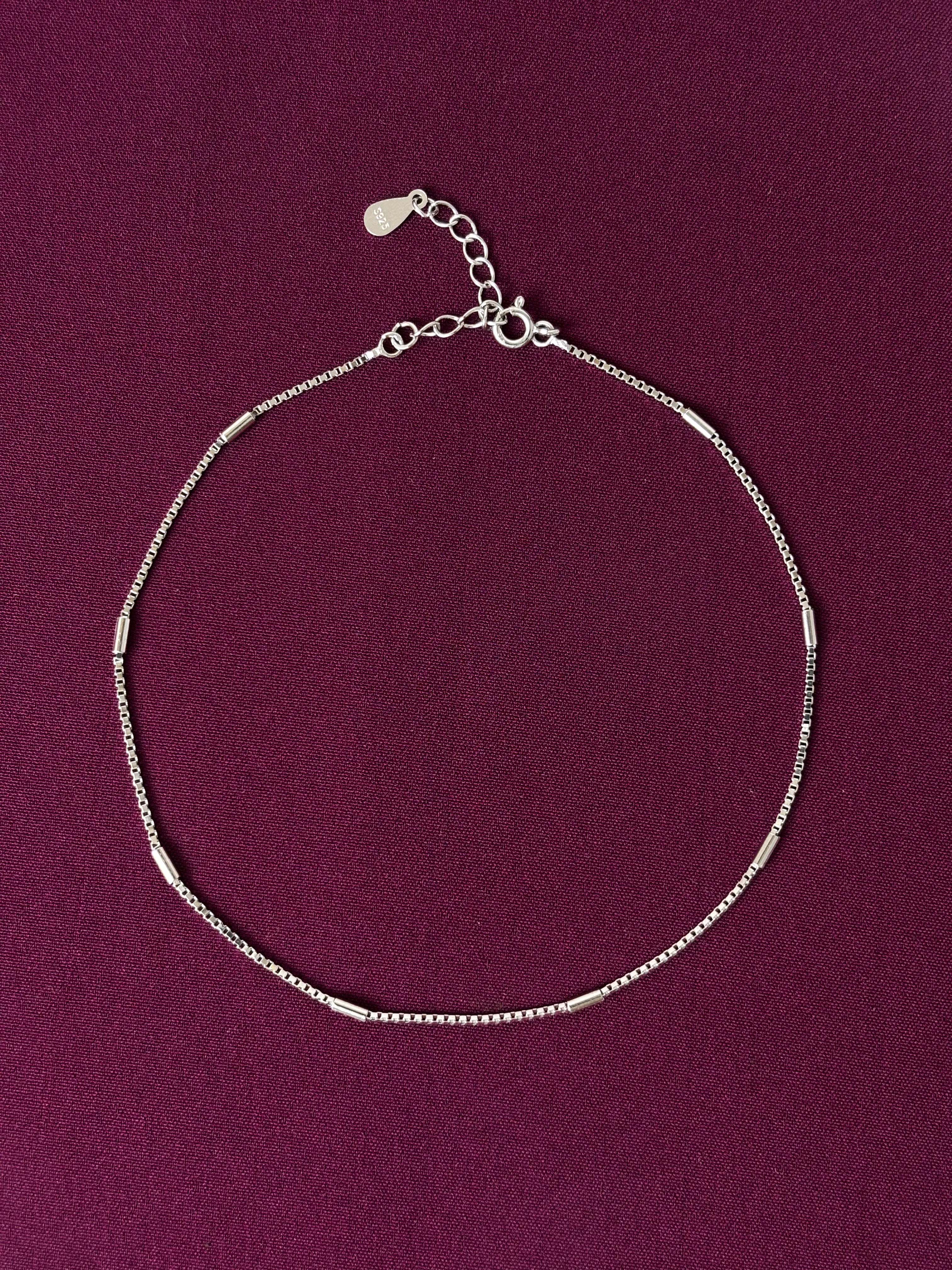 Minimal 925 Silver Chain Anklet | Elegant Everyday Payal