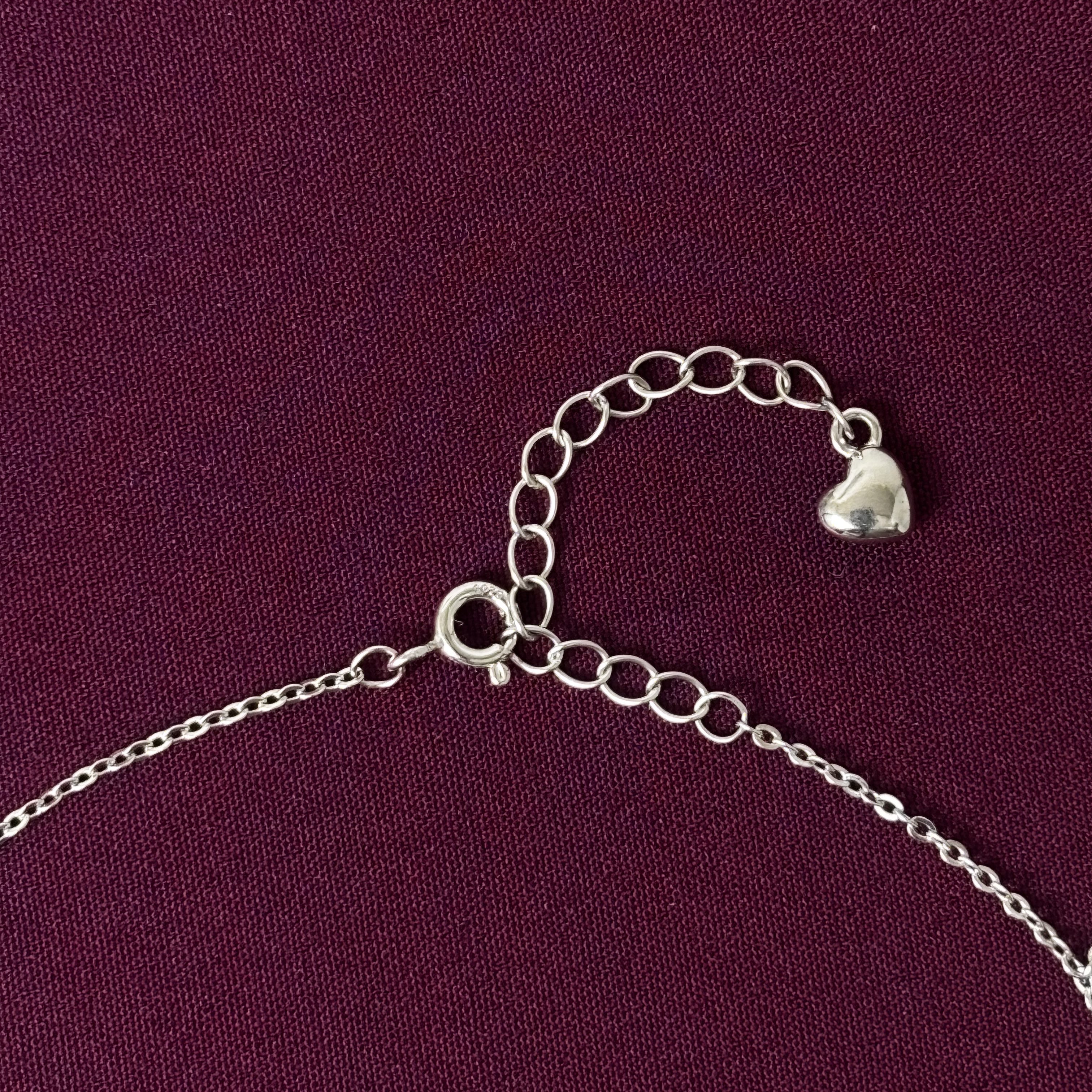925 Sterling Silver Flower Charm Anklet for Women
