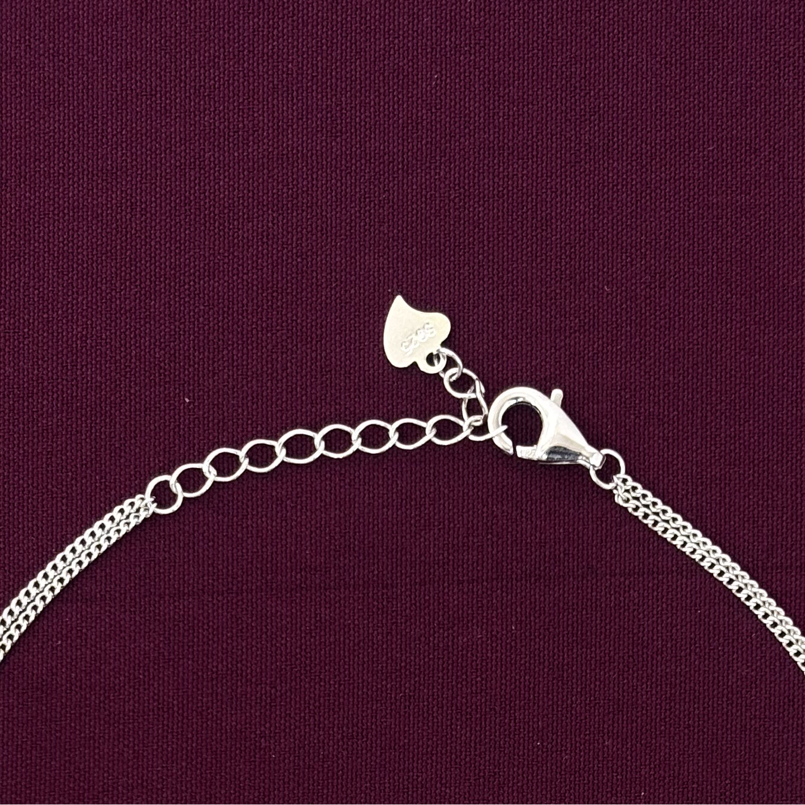 925 Sterling Silver Infinity Double Chain Anklet for Women