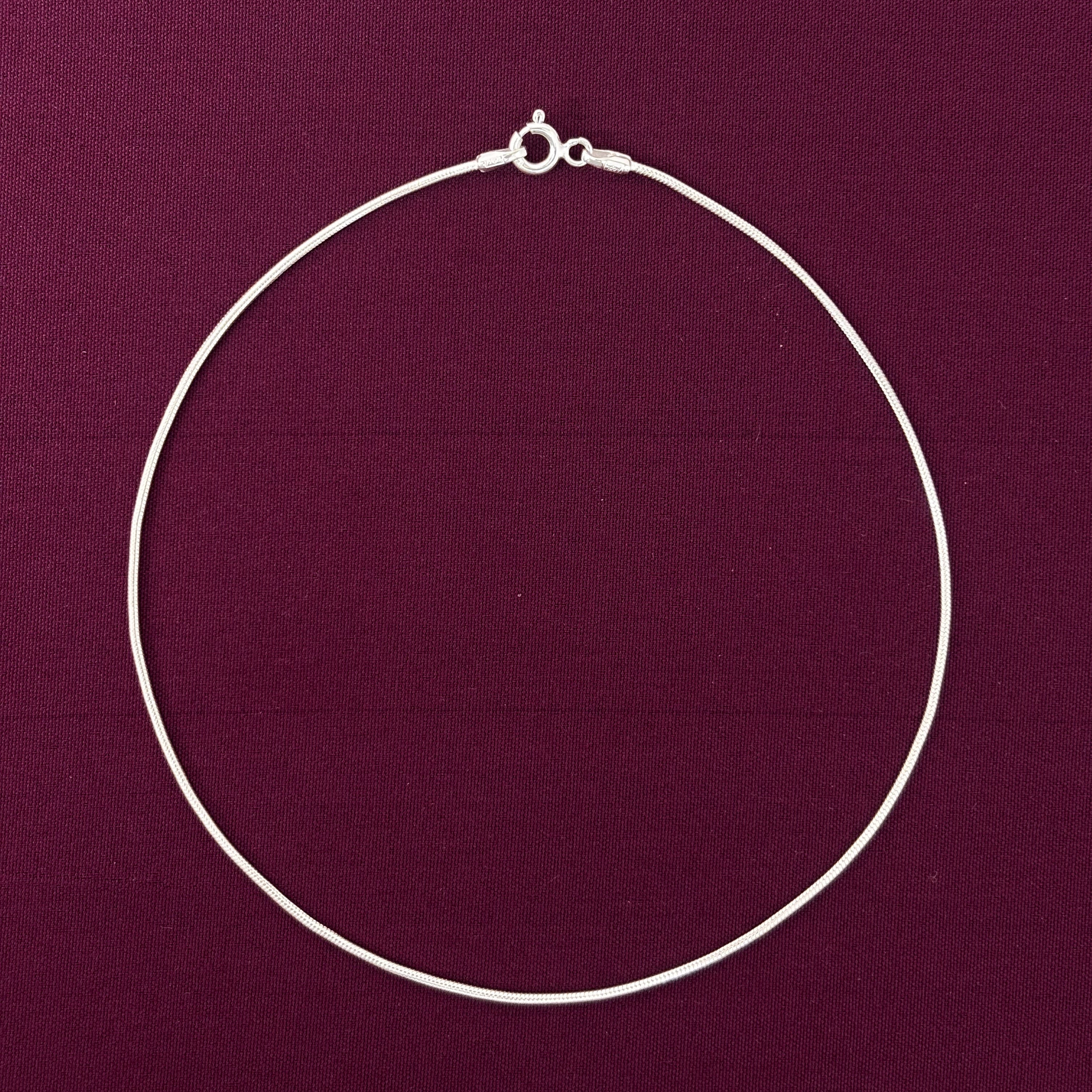 925 Sterling Silver Plain Snake Chain Anklet for Women