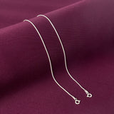 925 Sterling Silver Plain Snake Chain Anklet for Women