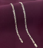 Men’s 925 Sterling Silver Figaro Chain | Classic Italian Link Silver Chain