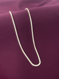 Mens 925 Sterling Silver Box Chain | Classic Solid Silver Chain for Men