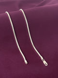 Mens 925 Sterling Silver Box Chain | Classic Solid Silver Chain for Men
