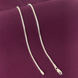 Men’s 925 Sterling Silver Box Chain | Classic Solid Silver Chain for Men