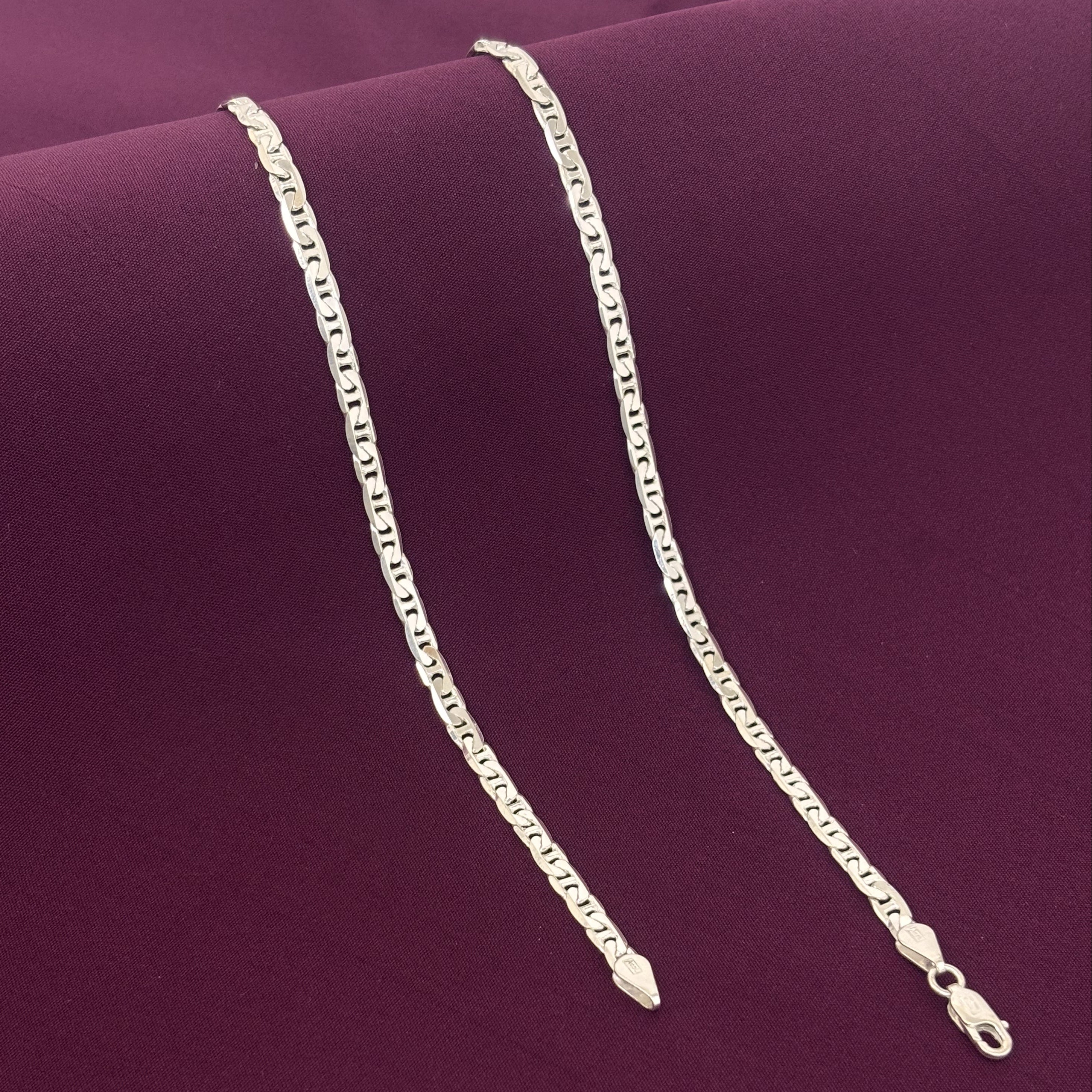Men’s 925 Sterling Silver Curb Link Chain | Classic Solid Silver Chain for Men