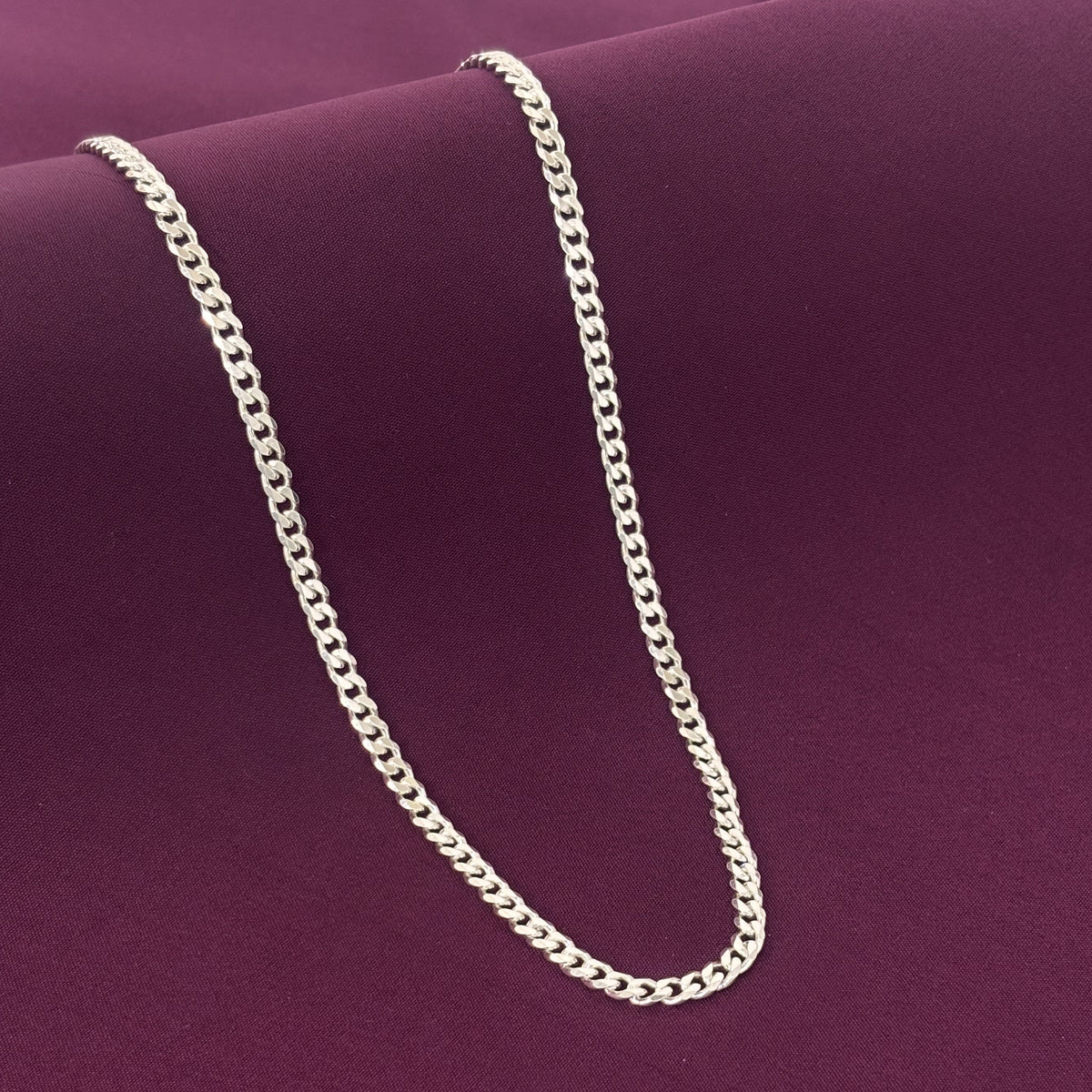 Men’s 925 Sterling Silver Curb Chain | Classic Solid Silver Chain for Men