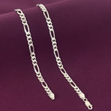 Men’s 925 Sterling Silver Figaro Chain | Classic 3+1 Link Silver Chain