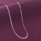 Men’s 925 Sterling Silver Designer Link Chain | Textured Pattern Silver Chain