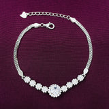 925 Sterling Silver CZ Bracelet for Women