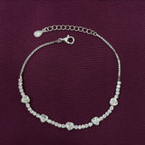 925 Sterling Silver Heart CZ Bracelet for Women | Elegant Ladies Bracelet