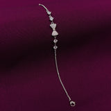 925 Sterling Silver Bow Bracelet for Women | Elegant CZ Studded Ladies Bracelet