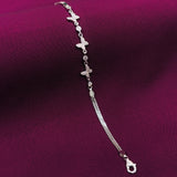 925 Sterling Silver Butterfly Bracelet for Women | CZ Studded Ladies Bracelet