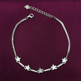 925 Sterling Silver Star Bracelet for Women | CZ Studded Ladies Bracelet