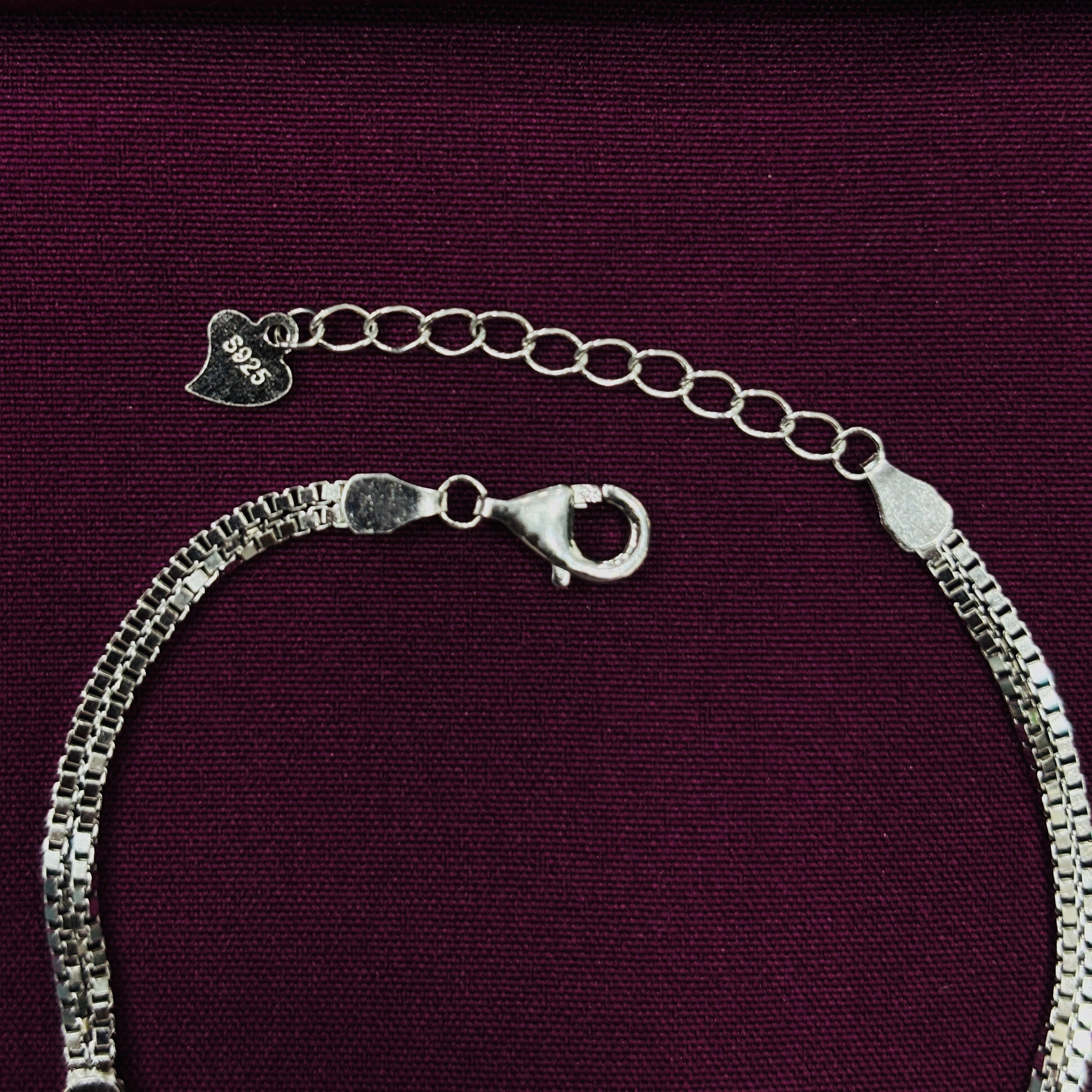 925 Sterling Silver Oval CZ Link Bracelet for Women | Elegant Ladies Bracelet