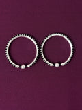 925 Sterling Silver Black Beads Kids Nazariya Bangles (Pair)