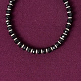 925 Sterling Silver Black Beads Kids Nazariya Adjustable Bracelet