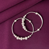 925 Sterling Silver Kids Kada Bangles with Beaded Design – Pair