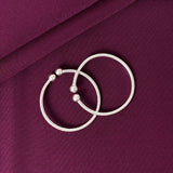 925 Sterling Silver Plain Kids Kada Bangles – Pair
