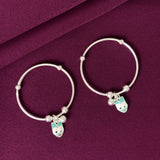 925 Sterling Silver Bunny Charm Kids Kada Bangles – Pair