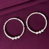 Kids 925 Silver Kada Bangles – Enamel Finish (Pair)