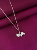 925 Sterling Silver Elephant Pendant Necklace with Chain for Kids