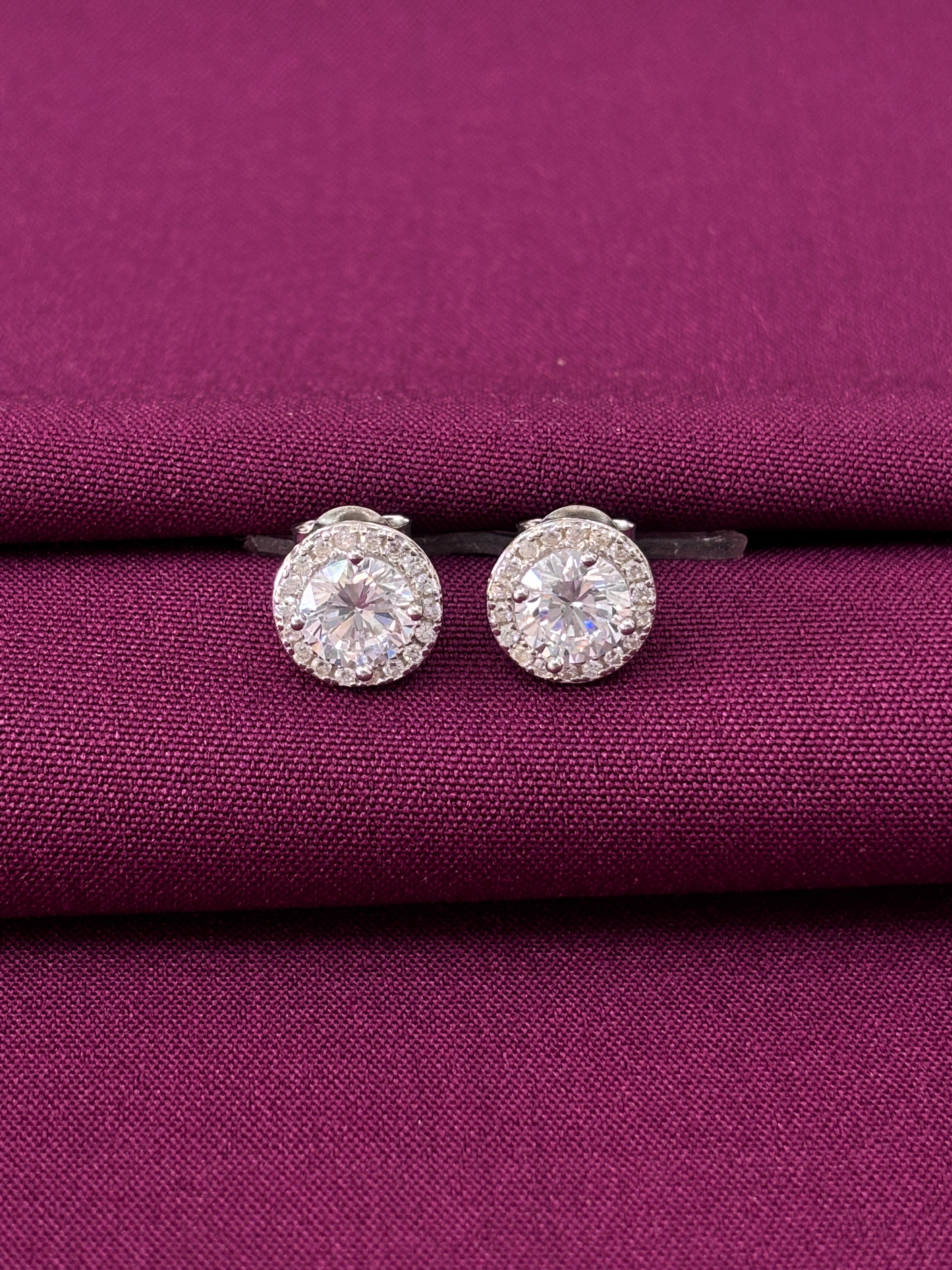 Pair of sterling silver earrings